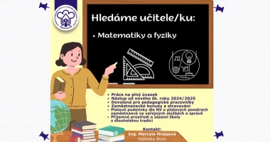 Hledáme nového kolegu na výuku matematiky a fyziky